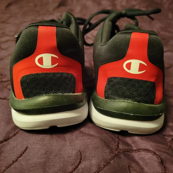 Champion Red and Black Tie Athletic Sneakers, Size 9. - Picture 5 of 5